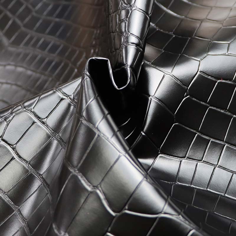 क्रोकोडाइल ग्रेन आर्टिफिशियल फक्स पीवीसी लेदर होम डेकोर कपडा